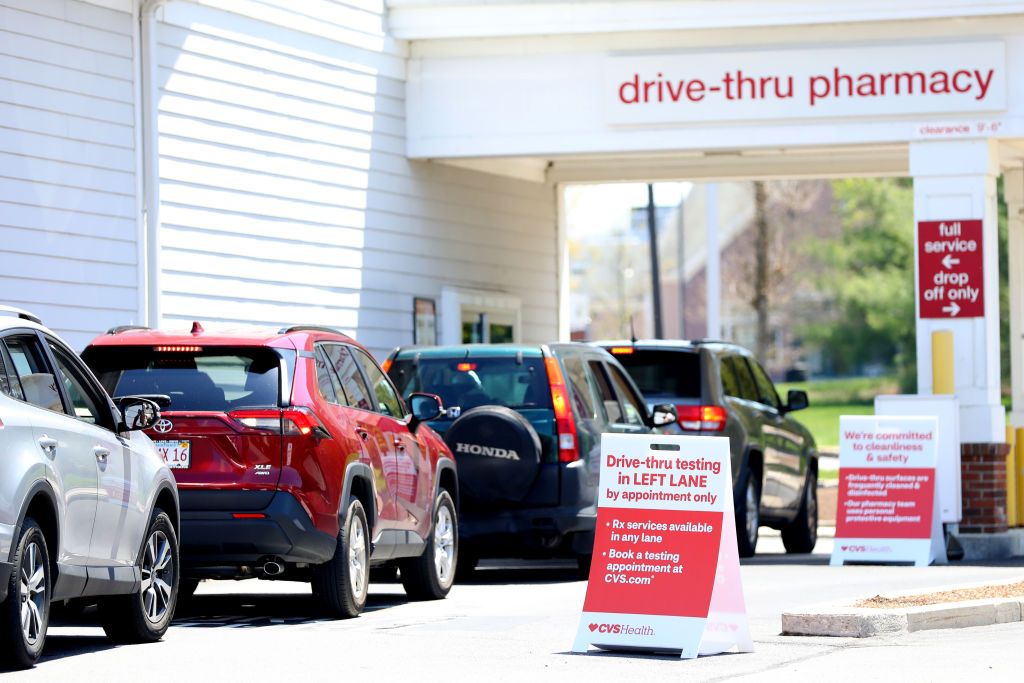 Drive-thru testing site