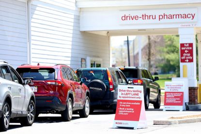 Drive-thru testing site