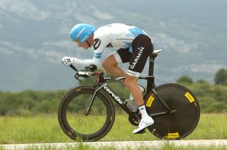 A tired David Millar (Garmin-Cervelo) couldn't repeat his Giro d'Italia triumph.