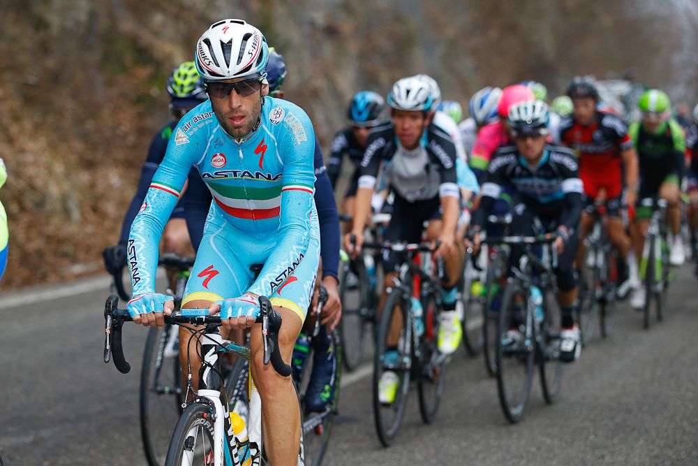 Vincenzo Nibali rides in the group during stage 5.