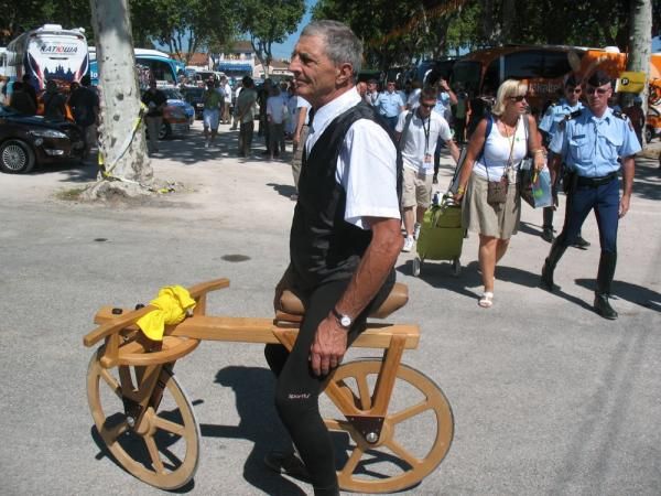 Not all the bikes at the Tour are made from carbon fibre