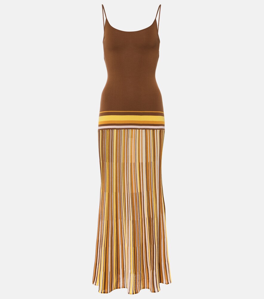 Citara Striped Cotton-Blend Maxi Dress