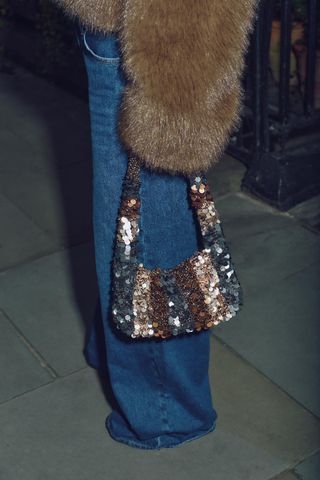 Multicolored Sequin Shoulder Bag