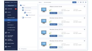 The Acronis Cyber Protect 15 Advanced deployment dashboard