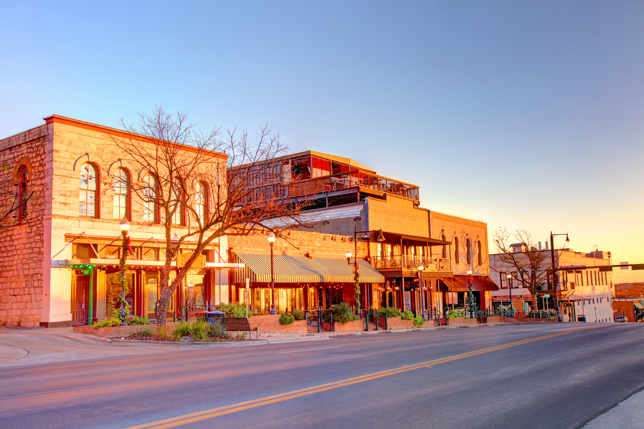 A view of downtown San Marcos, Texas