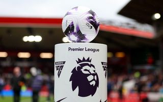 The Premier League match ball prior to Nottingham Forest's game against Liverpool at the City Ground