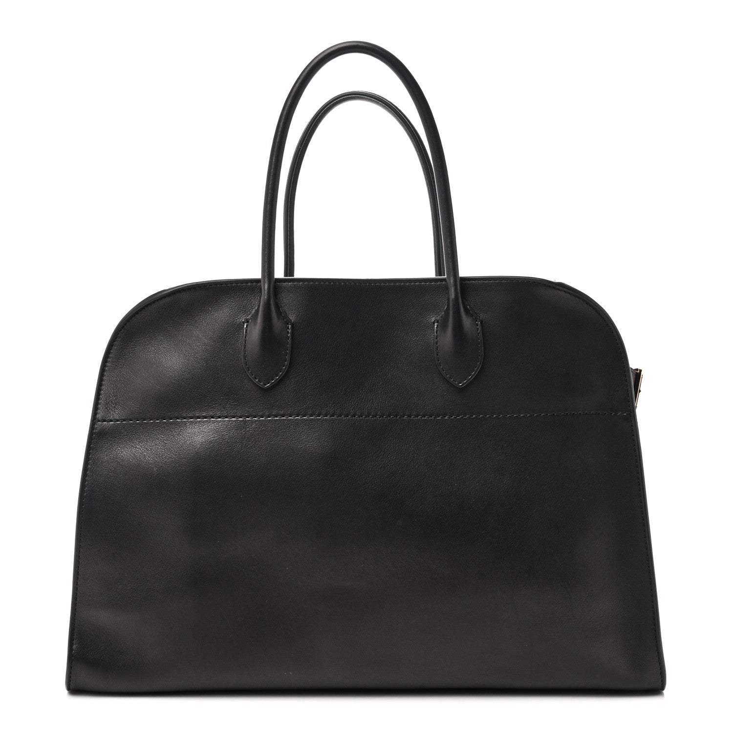 The Row Polished Saddle Calfskin Soft Margaux 15 Black