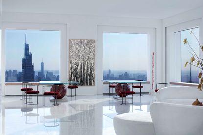 432 Park Avenue penthouse minimalist living space