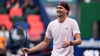 Alexander Zverev celebrates winning a match at the Shanghai Masters 2026
