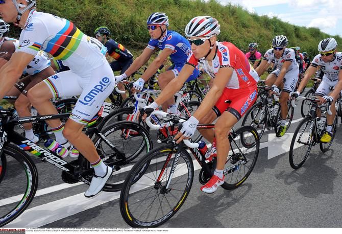 World champion Rui Costa (Lampre-Merida) and Simon Spilak (Katusha)
