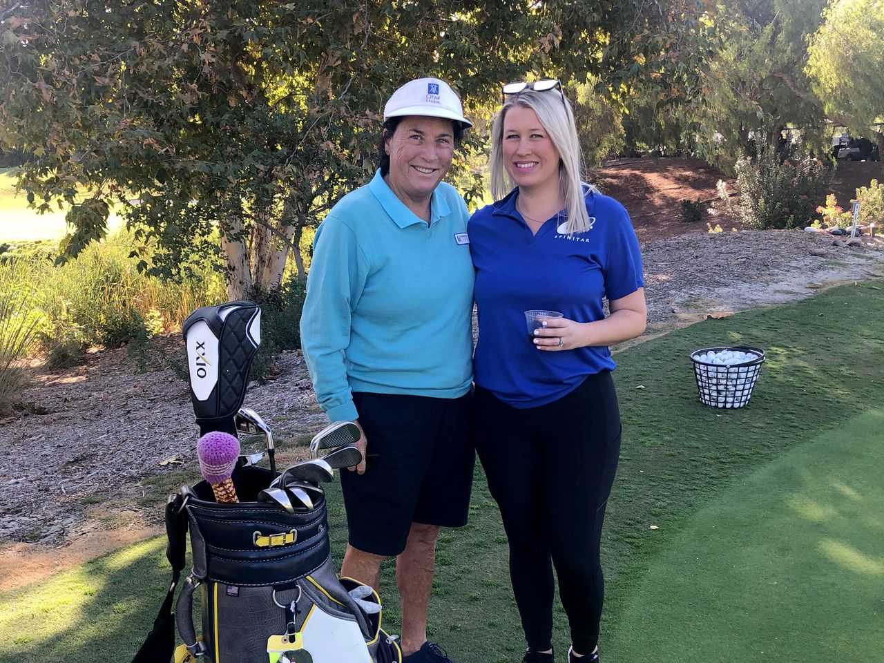 LPGA champion Amy Alcott with Spinitar's Katie Rogina