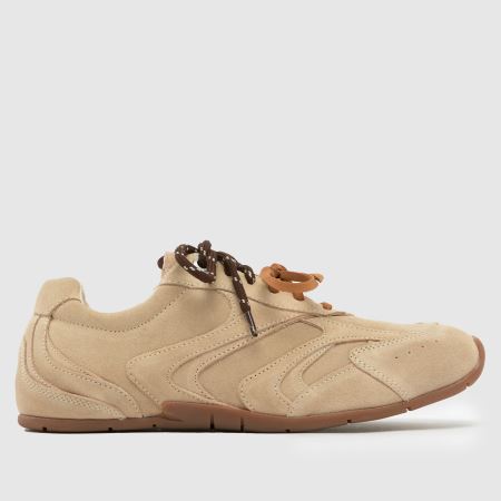 Schuh Mindy Suede Lace Up in Beige
