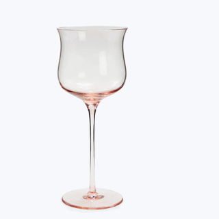 blush pink wine glass