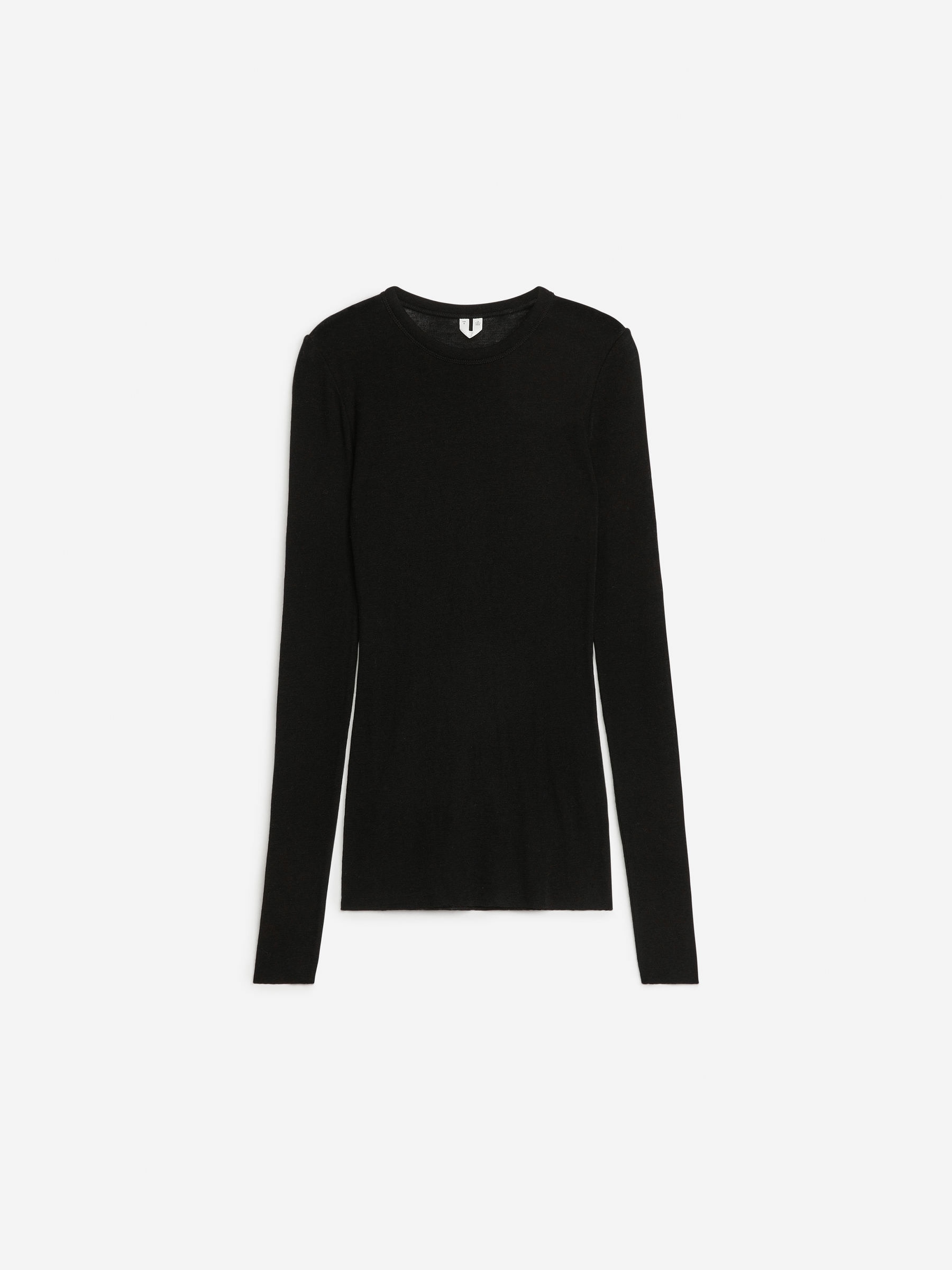 Long-Sleeved Merino Top &amp;ndash; Black &amp;ndash; Women &amp;ndash; Arket Gb