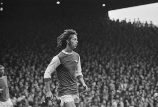 Charlie George in action for Arsenal in September 1971.