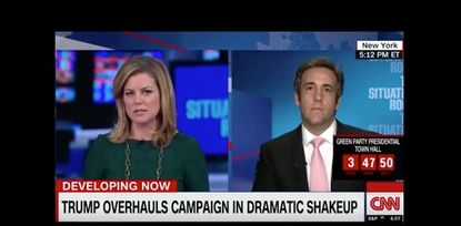 Brianna Keilar of CNN and Michael Cohen, special counsel to Donald Trump.