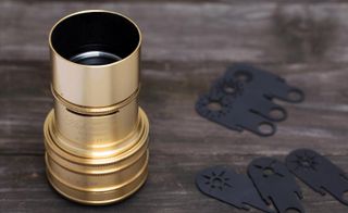 Camera lens is in gold color
