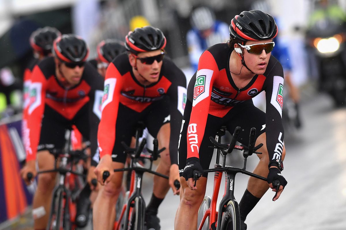 Miles Scotson drives the BMC team