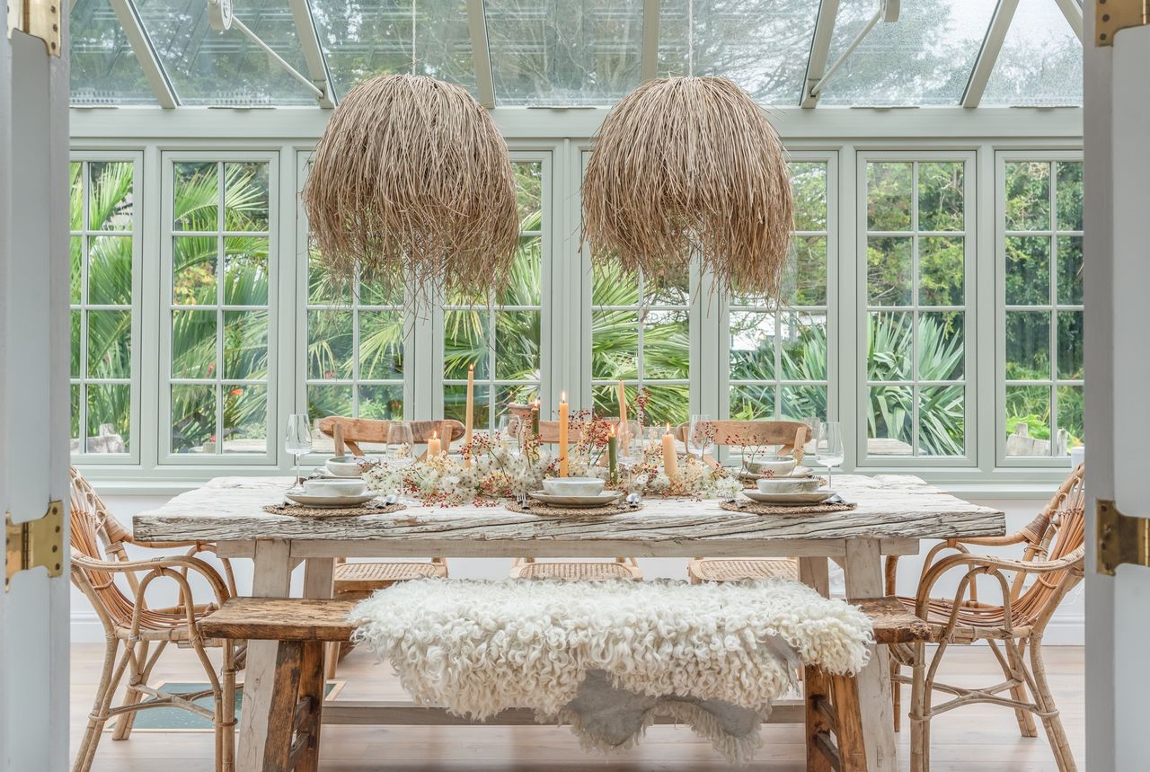 Boho Christmas dining room by Unique Homestays