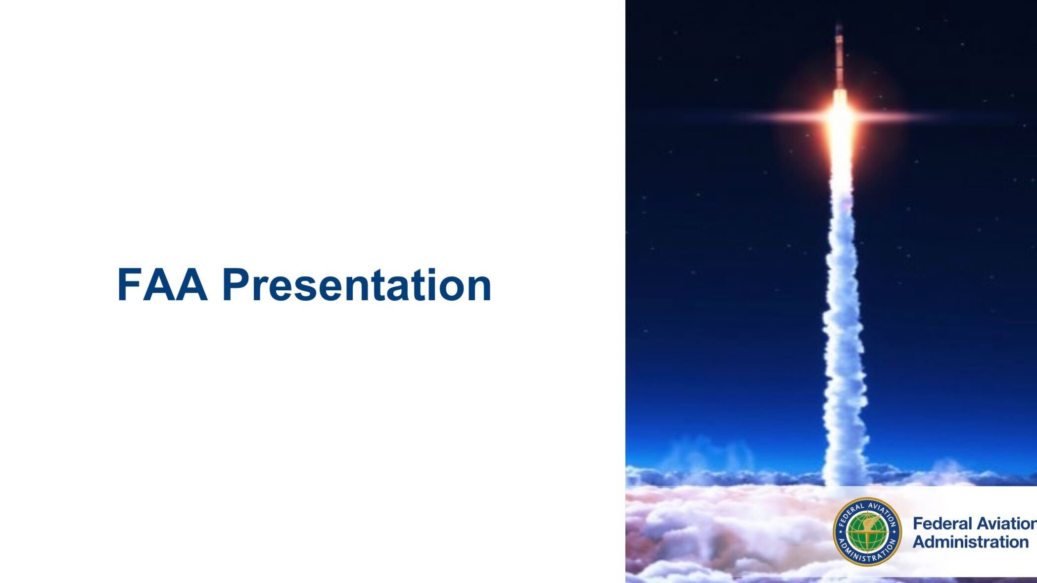 A presentation slide showing info about Starship launches from Florida.