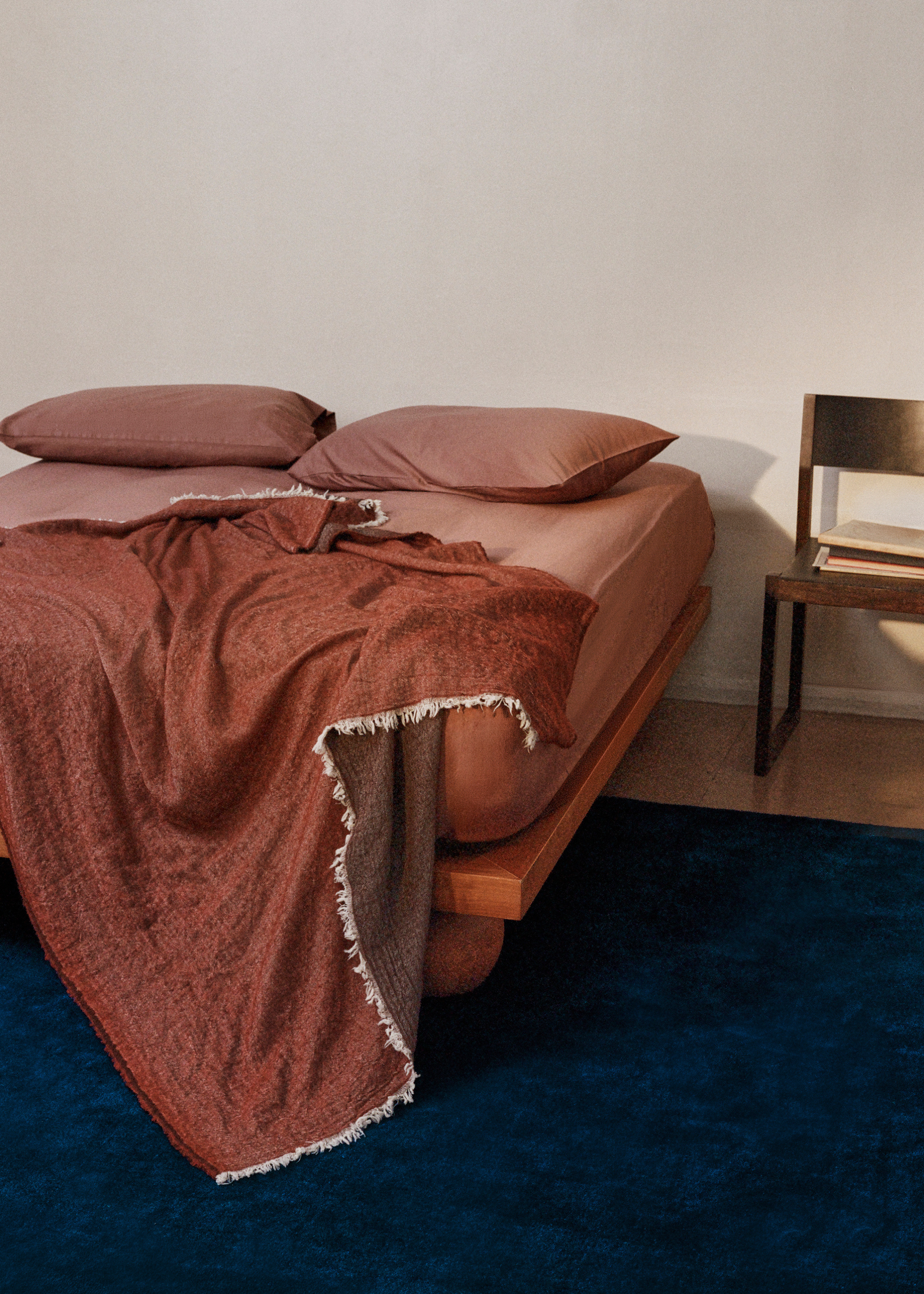 A bedscape with cotton bedding from Rise &amp;amp; Fall