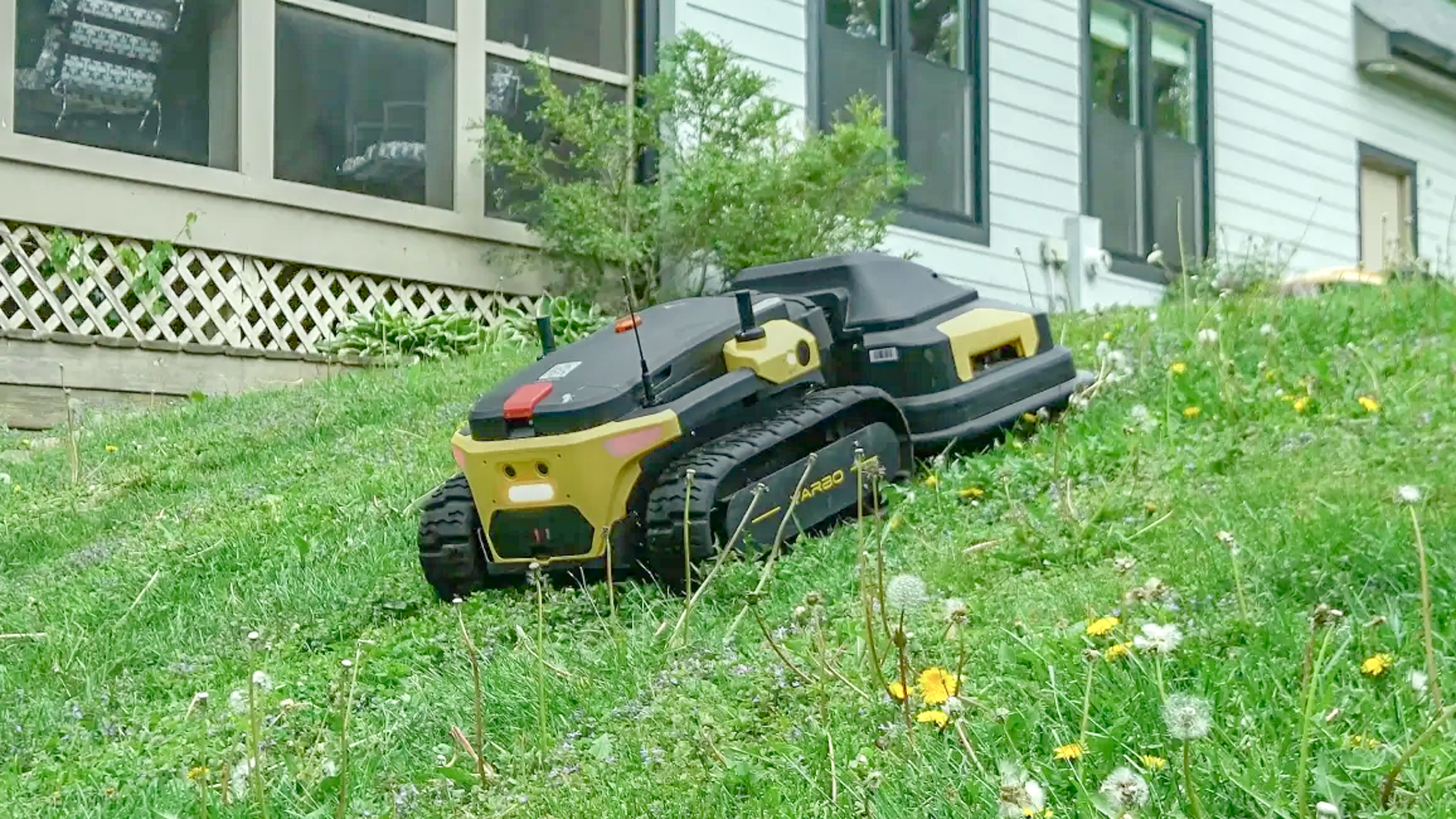 Yarbo tackling a hill