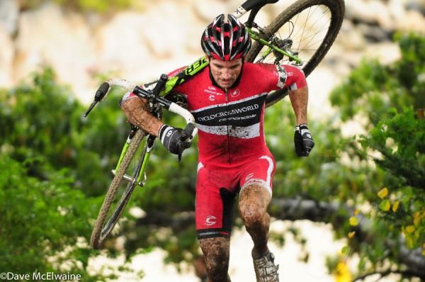 Dylan McNicholas (Cyclocrossworld.com) having a fantastic race