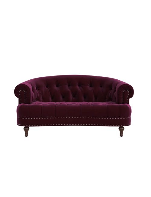 Joannes Velvet Rolled Arm Chesterfield