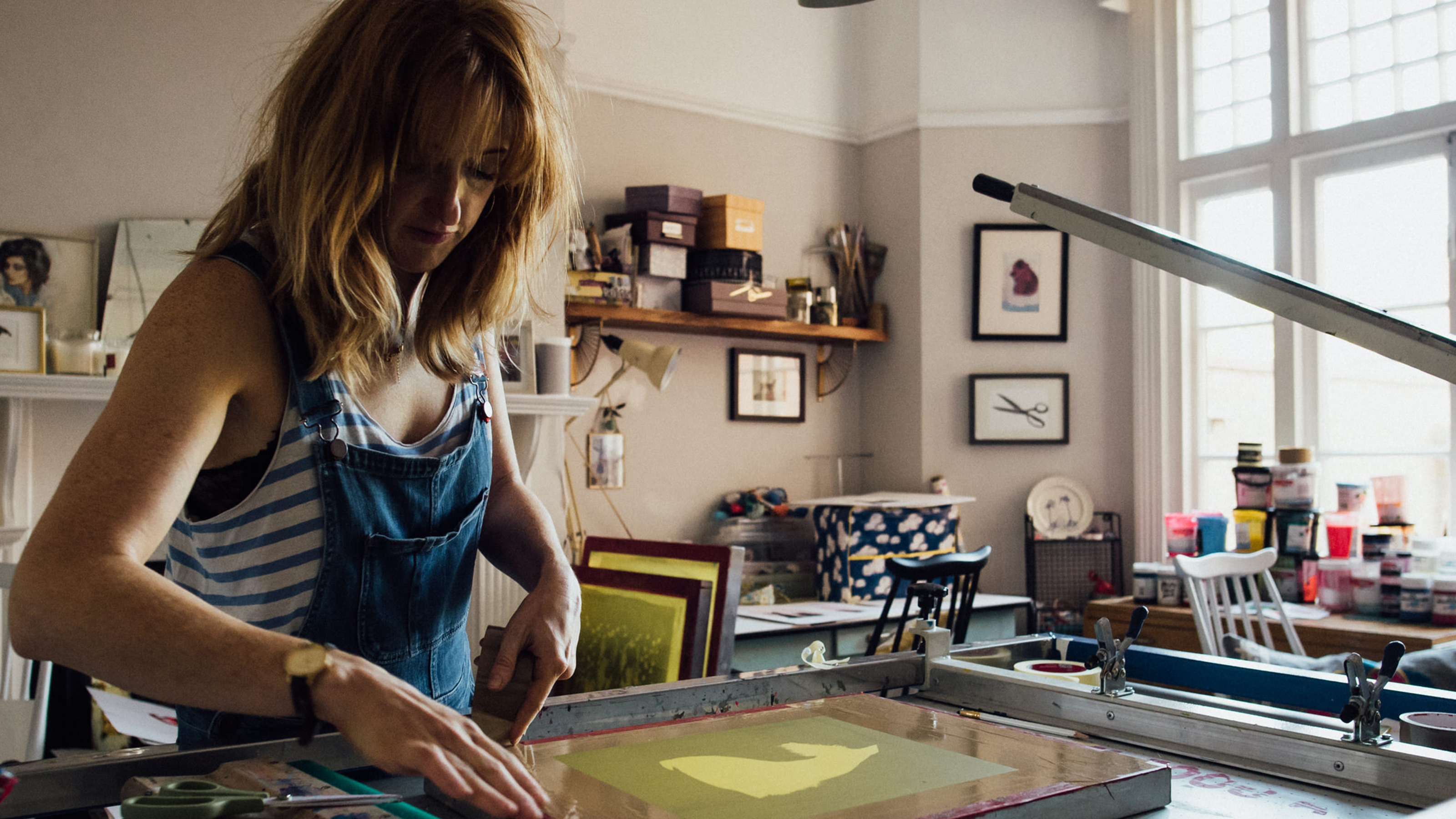 Hannah Carvell in her studio 
