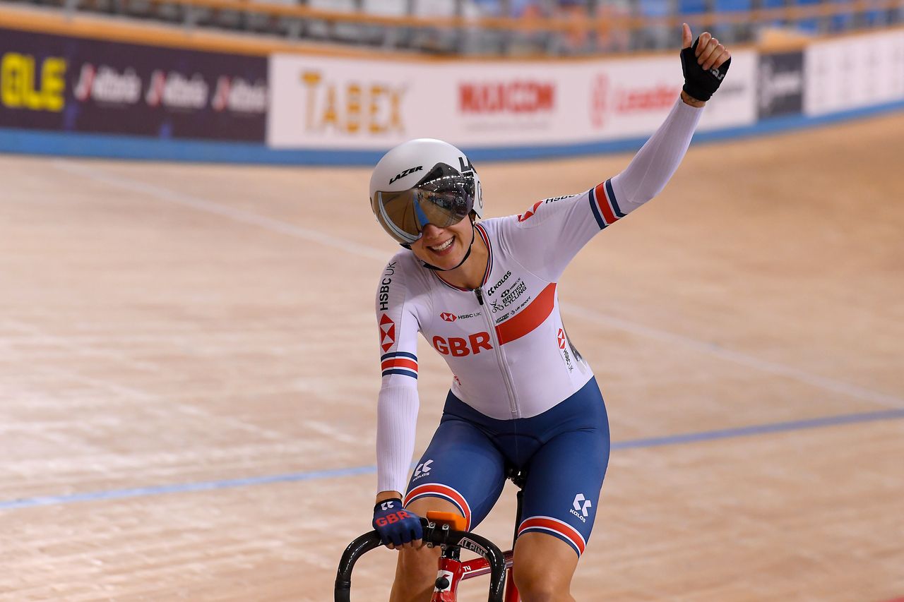 2020 UEC Track European Championships Plovdiv 2nd Day 12112020 Women Elimination Elinor Barker Great Britain photo Dario BelingheriBettiniPhoto2020
