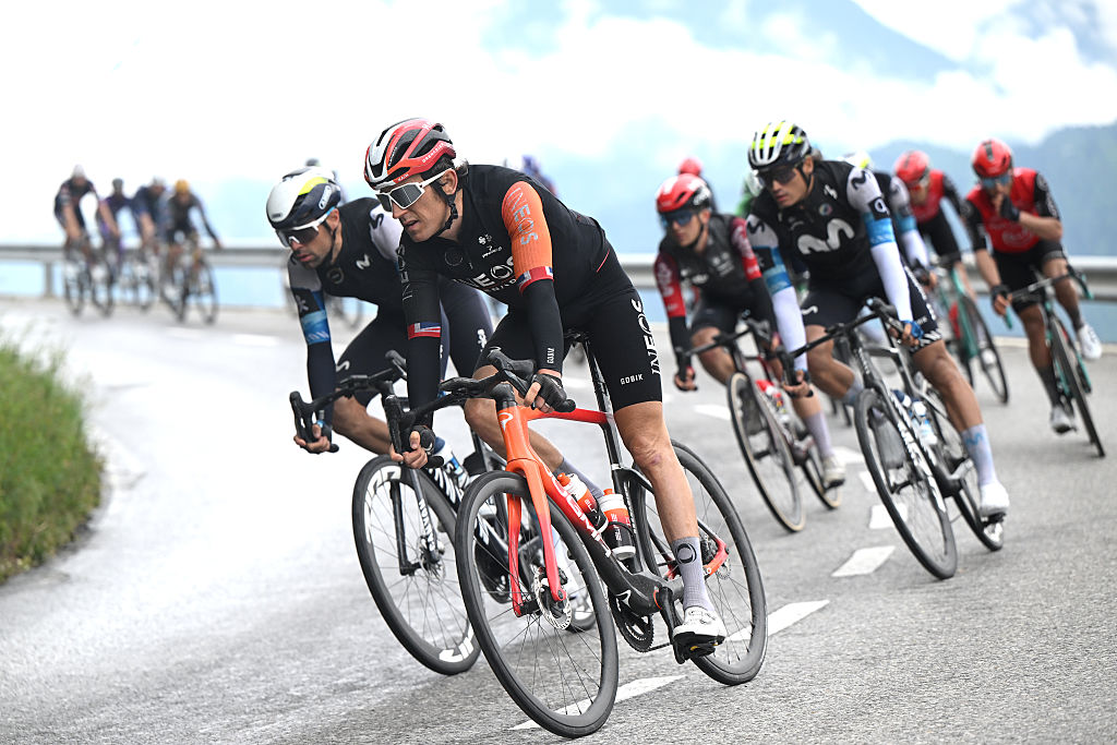 THYON 2000, SWITZERLAND - MAY 03: Geraint Thomas of Great Britain and Team INEOS Grenadiers competes during the 78th Tour De Romandie 2025, Stage 4 a 128.3km stage from Sion to Thyon 2000 (2091m) / #UCIWT / on May 03, 2025 in Thyon 2000, Switzerland. (Photo by Dario Belingheri/Getty Images)