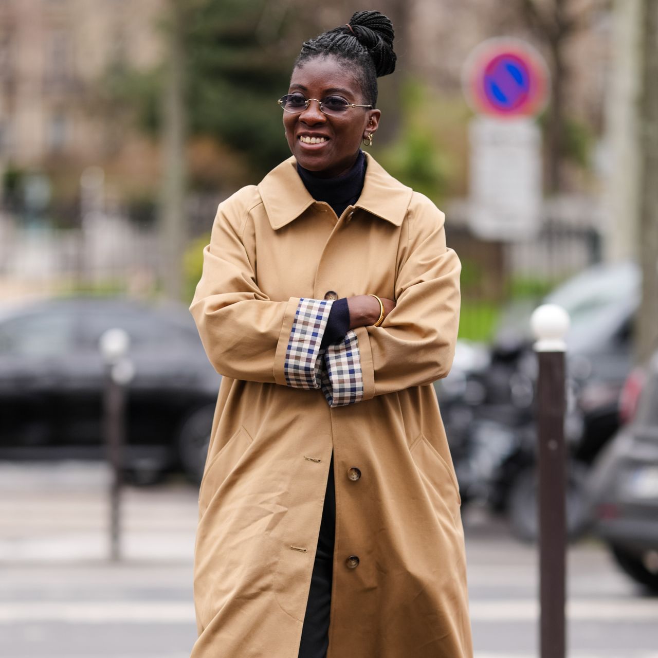 Nikki Ogunnaike wearing Sezane's Clyde trench coat 