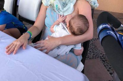 Breastfeeding mum reaction