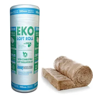 Knauf Eko Roll Loft Insulation Roll, (l)4.83m (w)1.14m (t)200mm