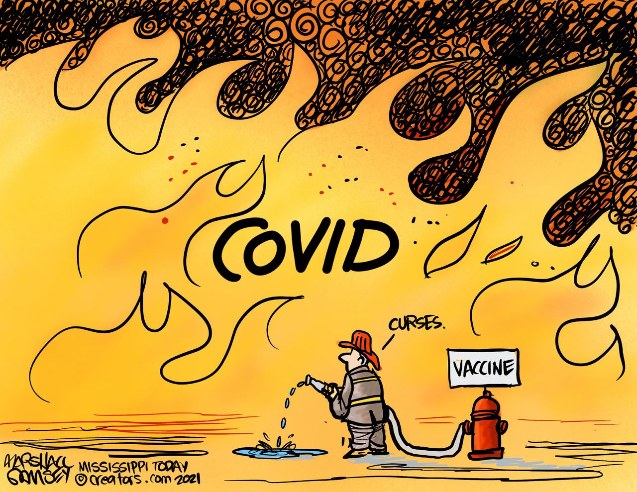 Editorial Cartoon U.S. COVID vaccine