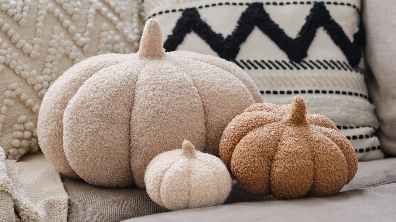 Boucle Pumpkin Cushion Decoration