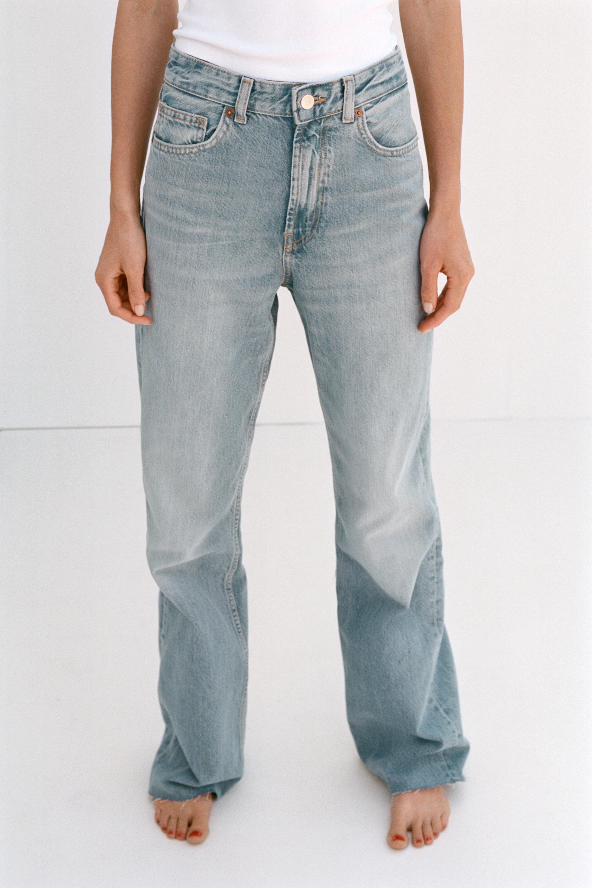 TRF high-rise wide-leg jeans
