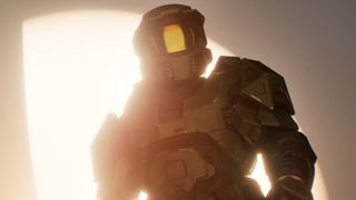 Halo Master Chief against bright light