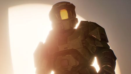 Halo Master Chief against bright light