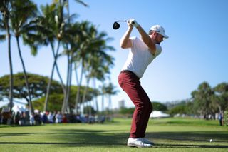 Grayson Murray hits a drive during the 2024 Sony Open