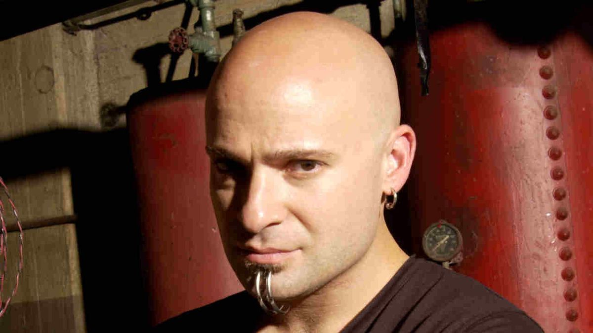 Disturbed’s David Draiman posing for a photograph in 2005