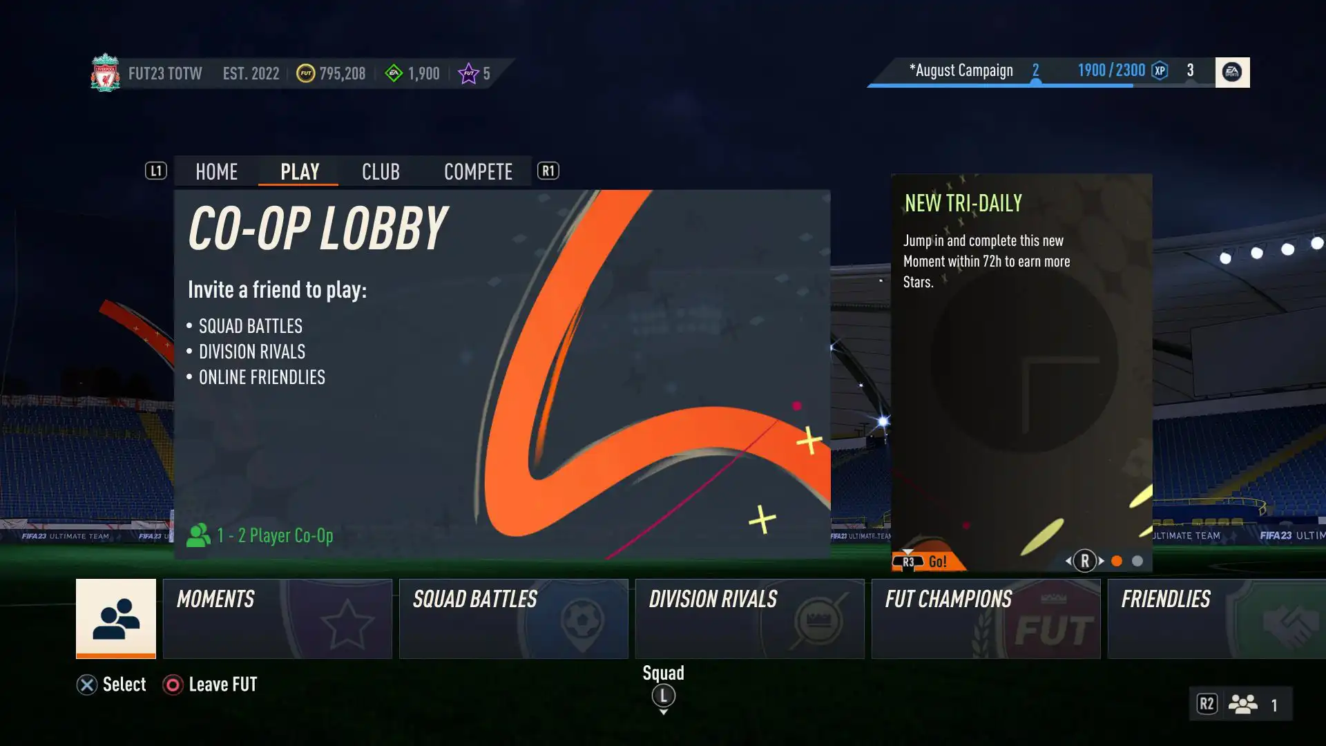 FIFA 23 menus