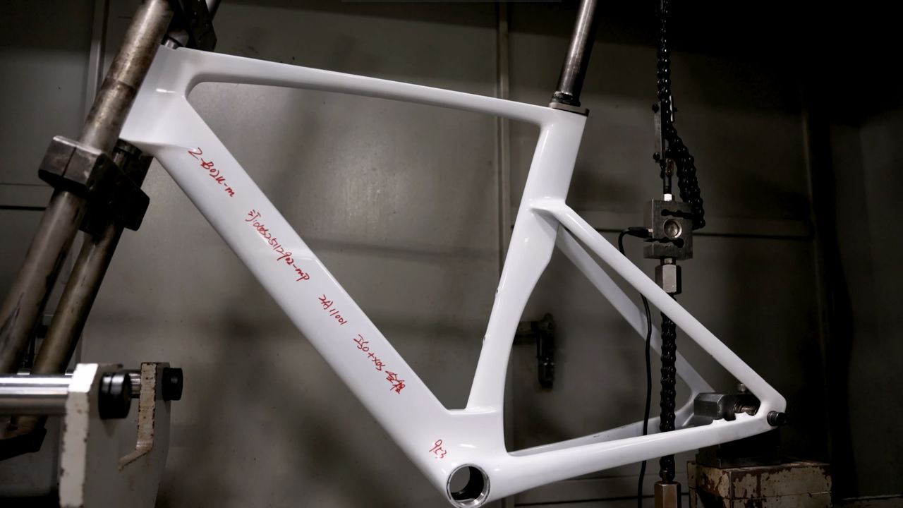A bike being tested
