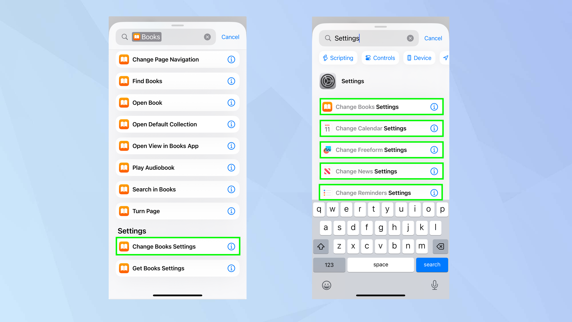 How to create custom iPhone shortcuts to control settings without opening an app