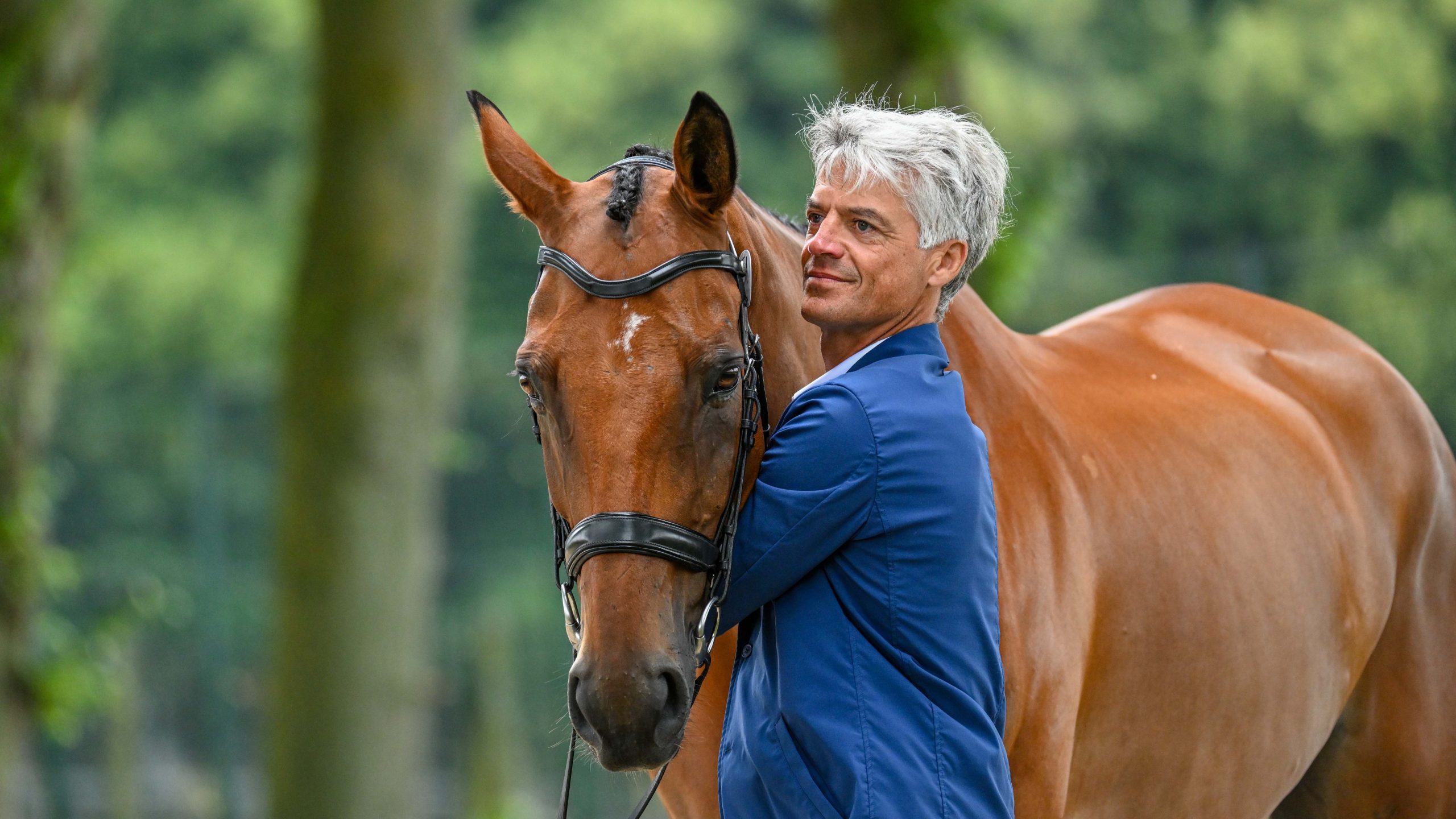 Olympic eventing first trot-up photos: Karim Florent Laghouat and Triton Fontaine