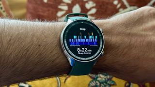 A sleep tracking summary on the OnePlus Watch 2R