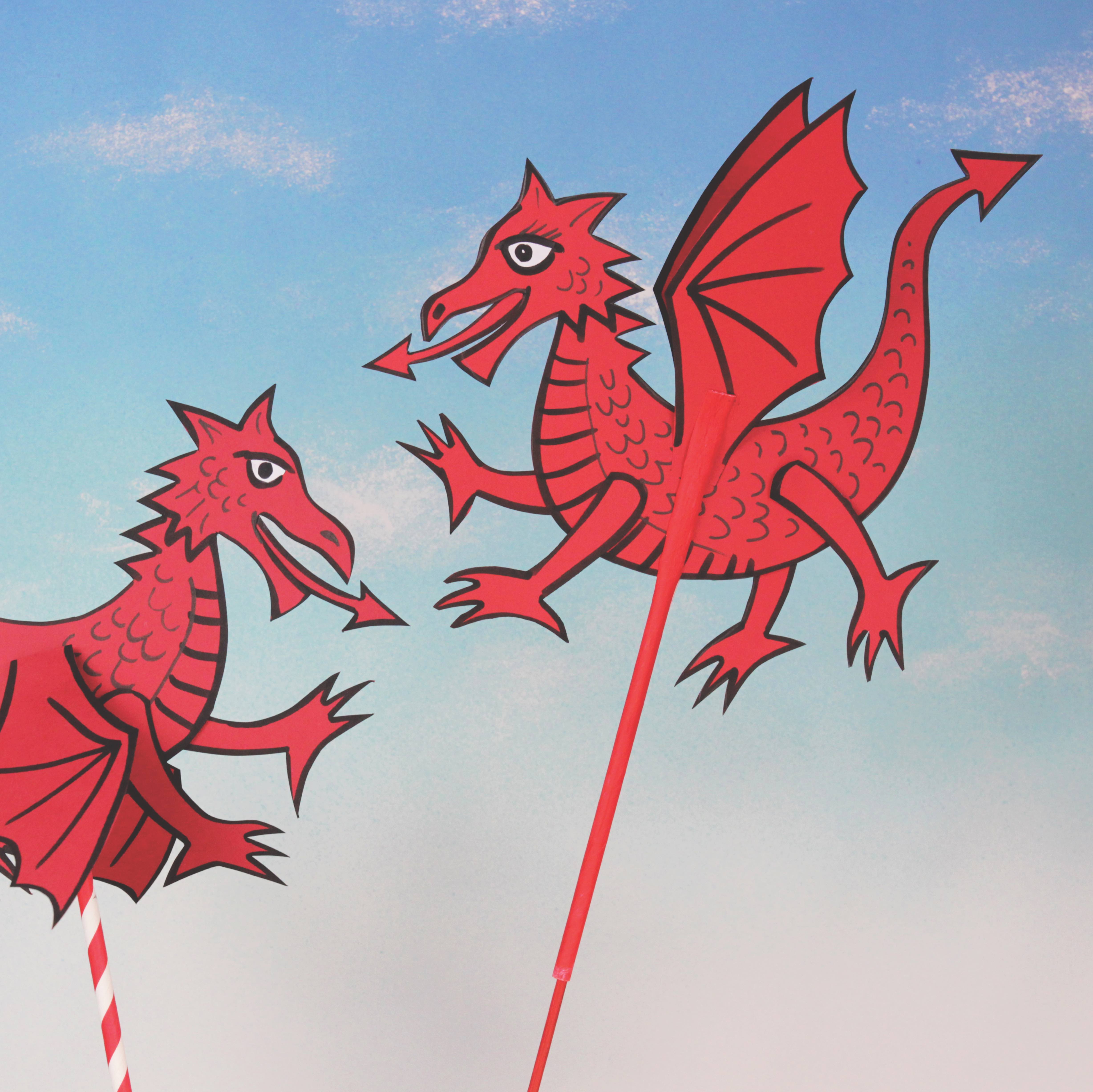 red paper dragons
