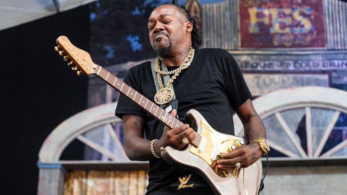 Eric Gales performs during 2023 New Orleans Jazz &amp; Heritage Festival at Fair Grounds Race Course on May 05, 2023 in New Orleans, Louisiana.