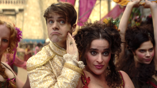 joey batey during jaskier's musical number in the witcher season 4