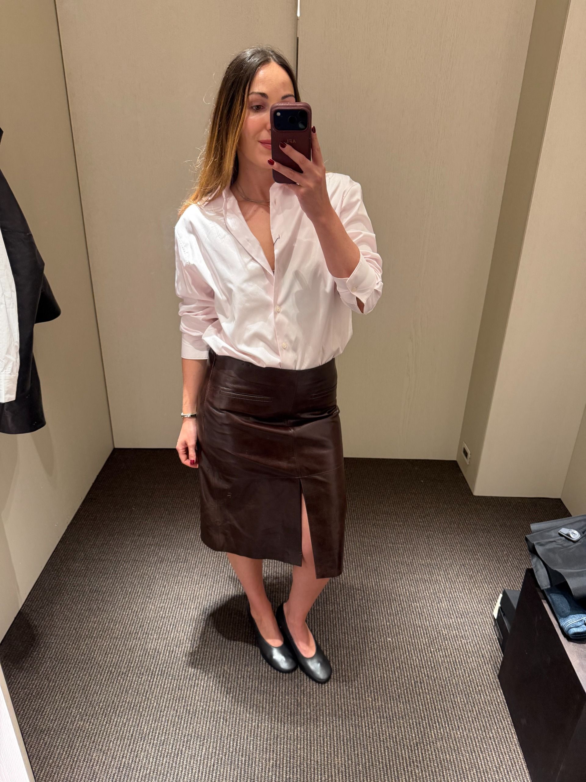 Anna LaPlaca wearing Massimo Dutti clothing at the new NYC flagship store.